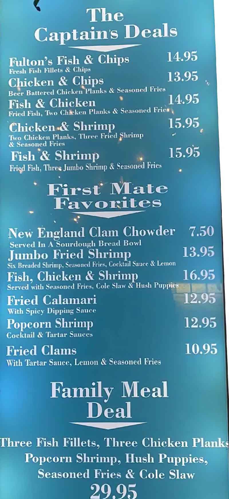 Menu for Fulton Fish Frye (3790 Las Vegas Blvd S Las Vegas , 89109)