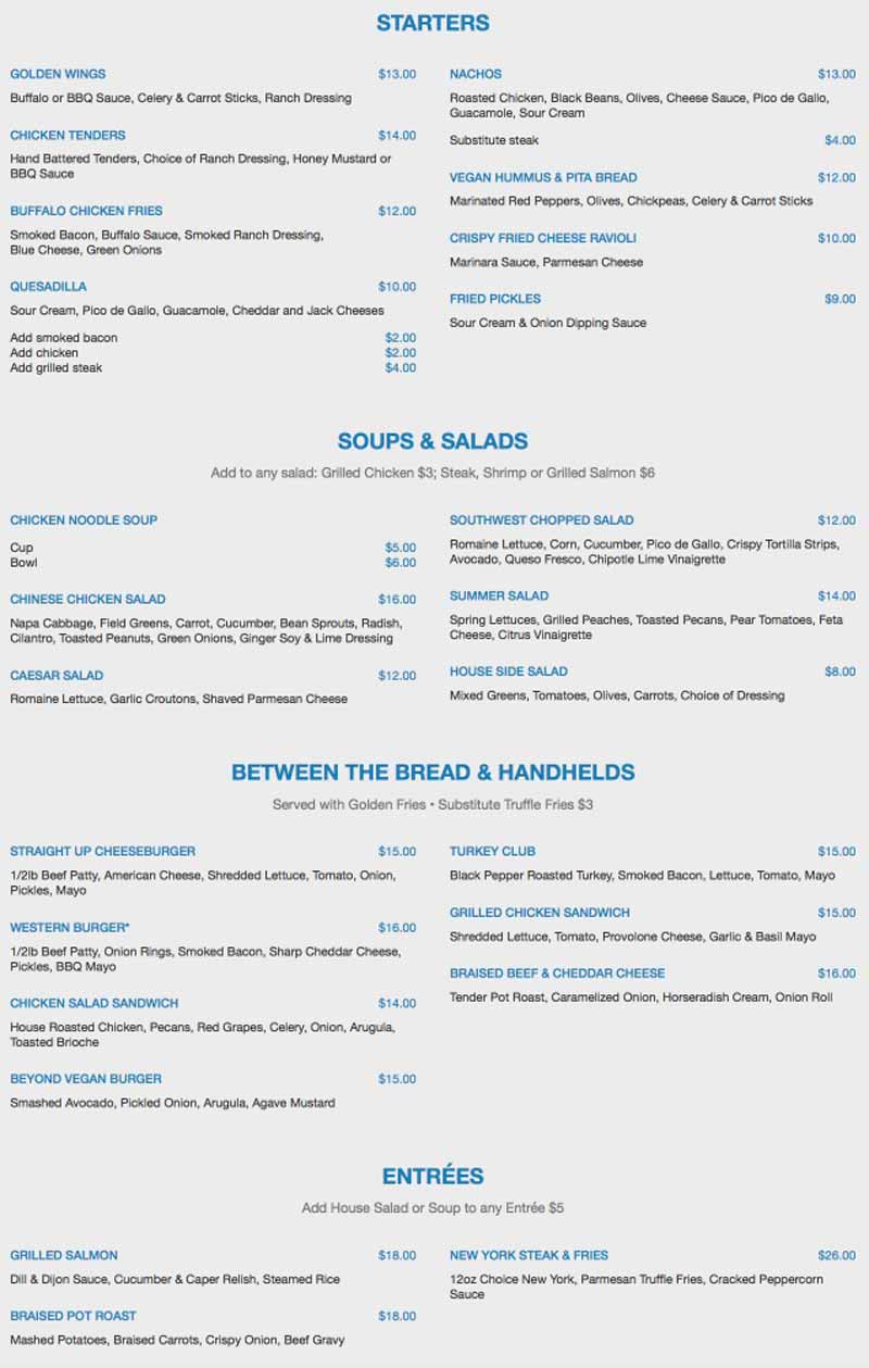 Menu for STRAT Cafe (2000 Las Vegas Blvd S Las Vegas , 89104)