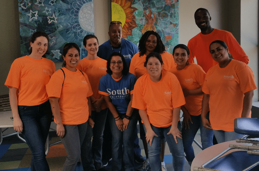 South University Austin students volunteered in a local community