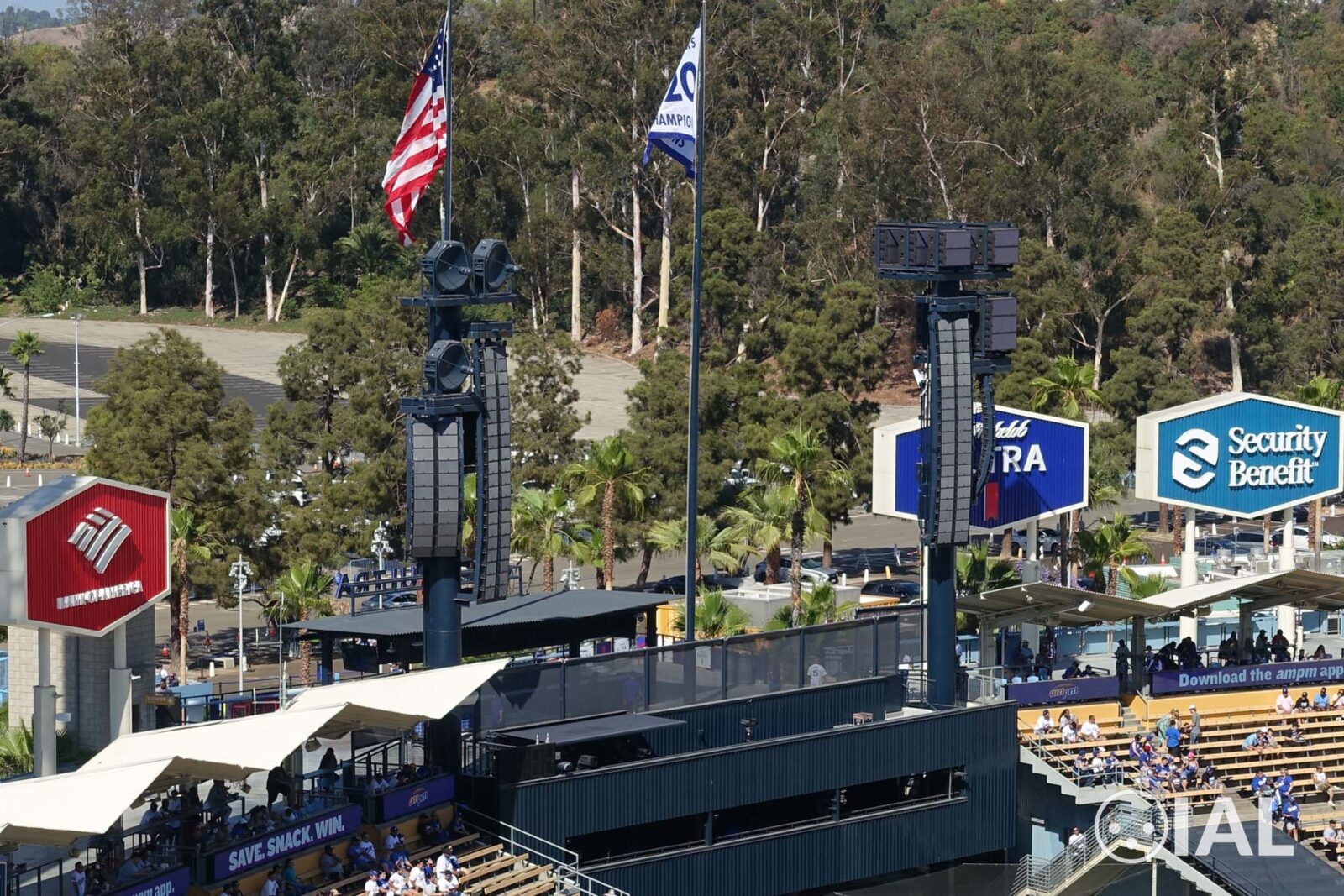 Dodger Stadium LAcoustics K2, SB28 & Meyer Sound SB1 Inside Audio