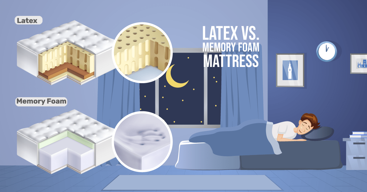 Verschil Foam Latex Matras Latex Vs Memory Foam Mattress Which One to Choose?