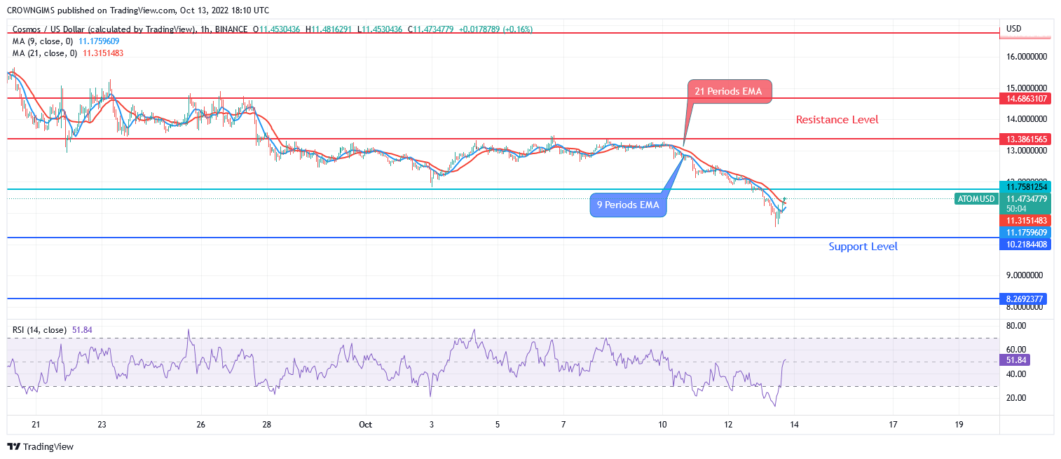 ATOM Price Prediction Support Level of 10 Is Tested, Further Decrease