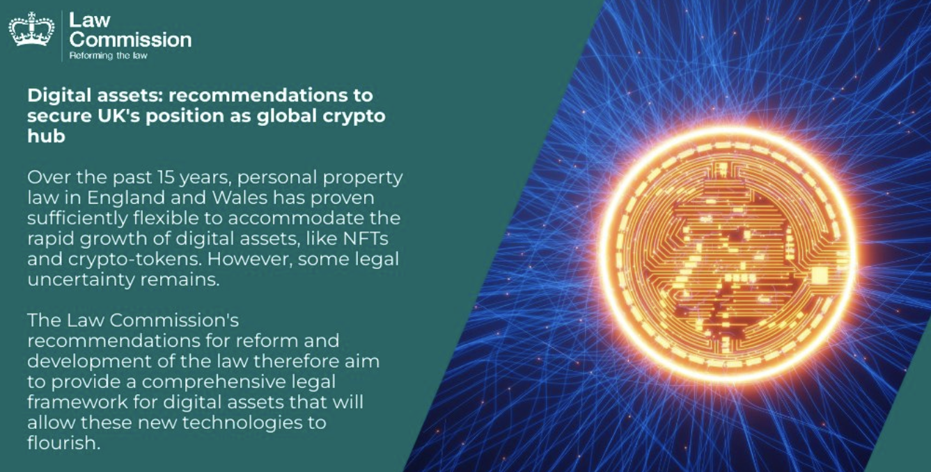 UK Law Commission Report Proposes Sweeping Legal Reforms of Digital Assets