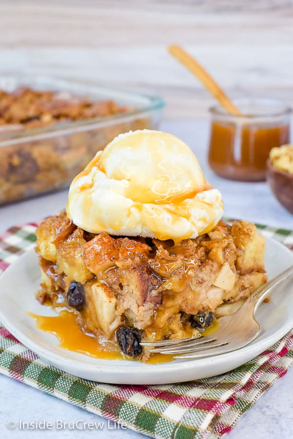 Easy Apple Bread Pudding Recipe Inside BruCrew Life