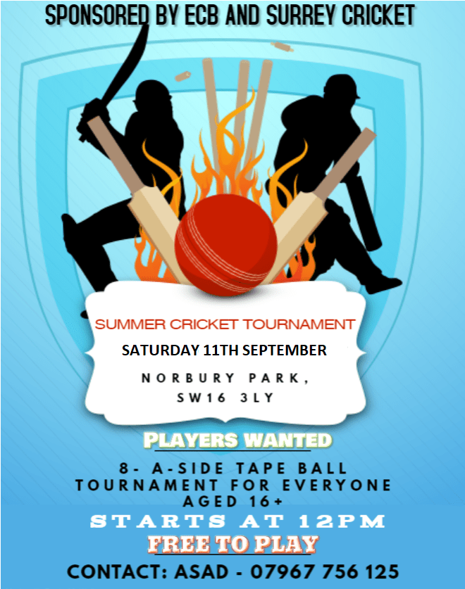 Norbury Park tapeball cricket tournament, free to play, Sep 11