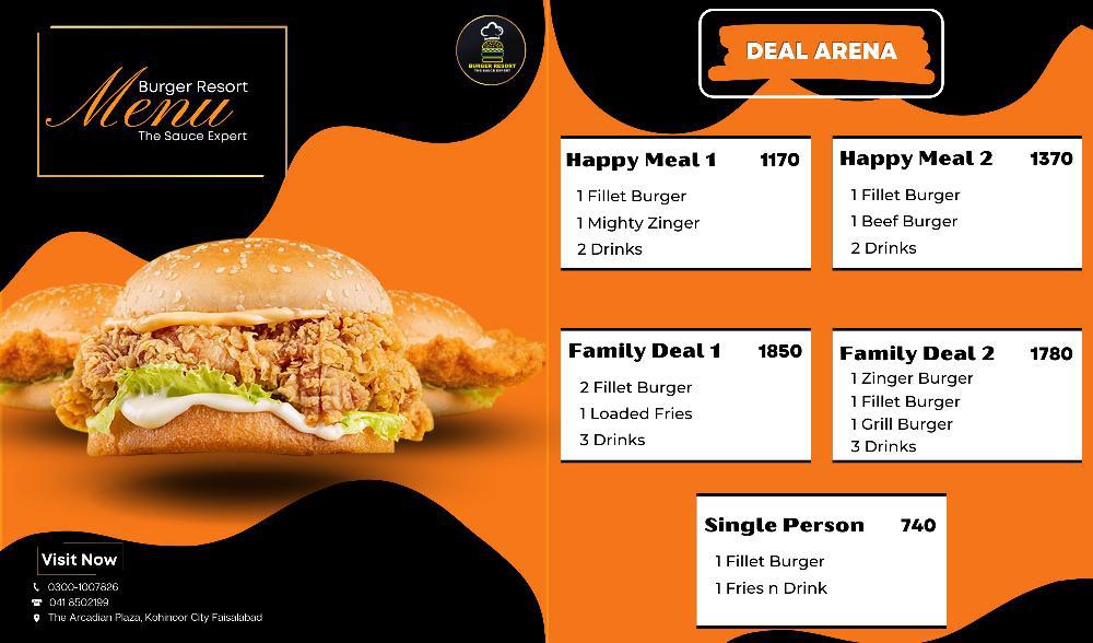 Burger Resort Location Menu Reviews Inside Faisalabad