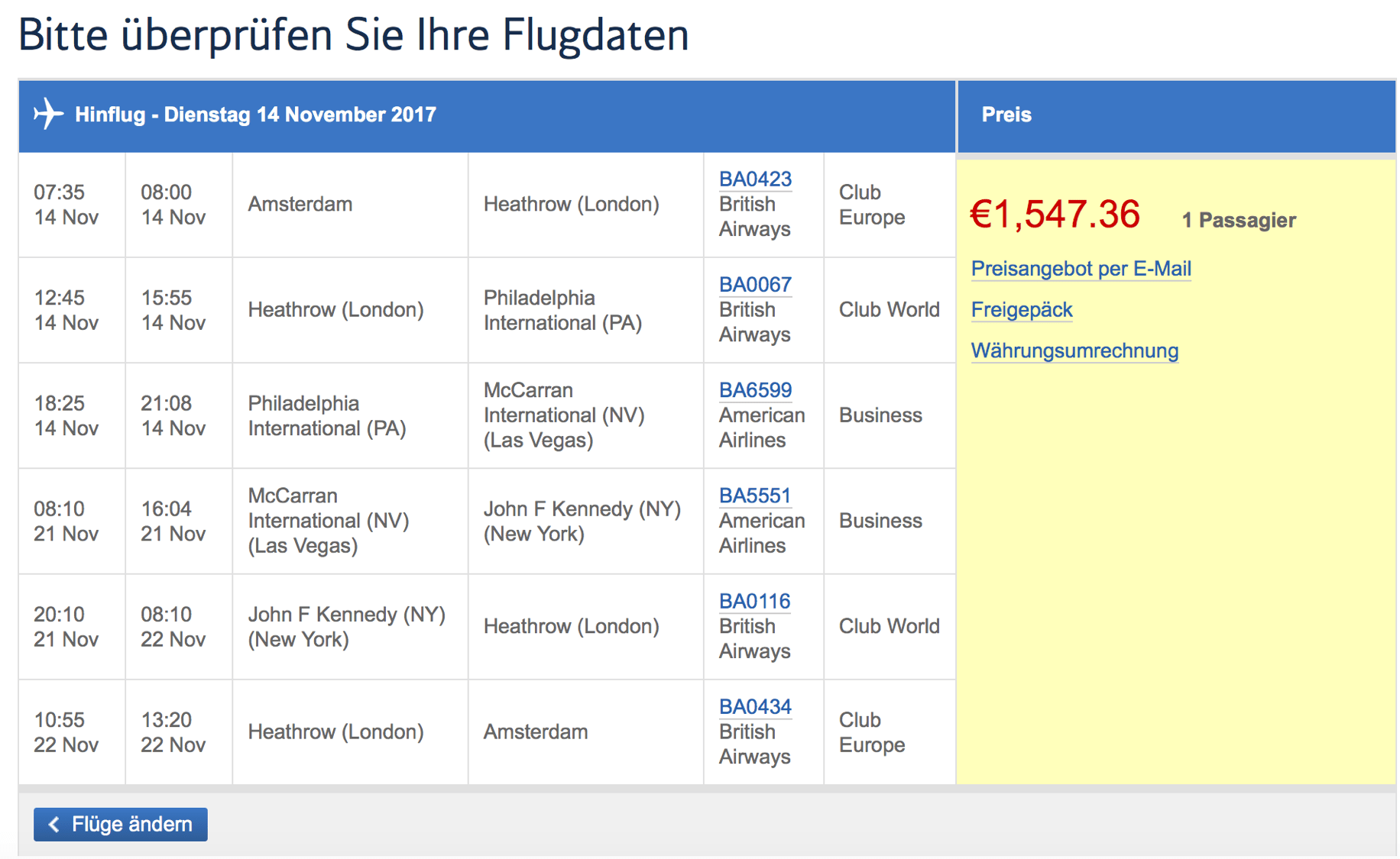 British Airways Silver Status Run InsideFlyer DE