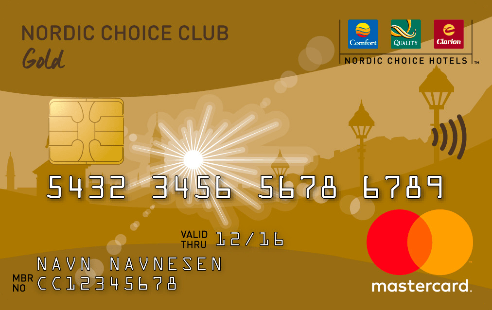 GOLD, fri årsavgift og velkomstpoeng med Nordic Choice Club Mastercard