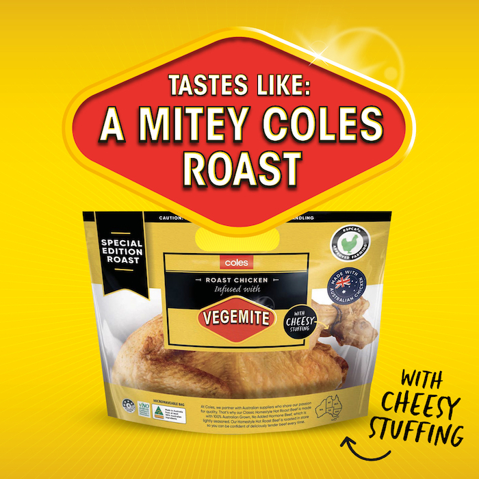 Vegemite twist for Coles’ Hot Roast Chickens Inside FMCG