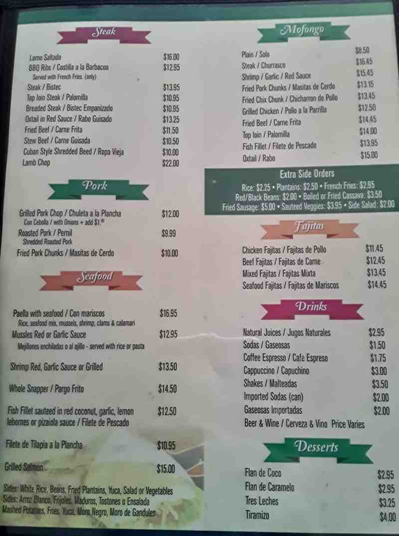 Menu for Salt & Pepper Chef (1280 S Powerline Rd Pompano Beach FL, 33069)