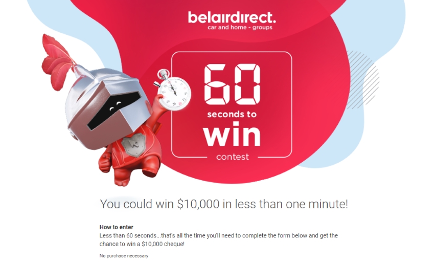 You Could Win Big in Less Than a Minute in the belairdirect Contest