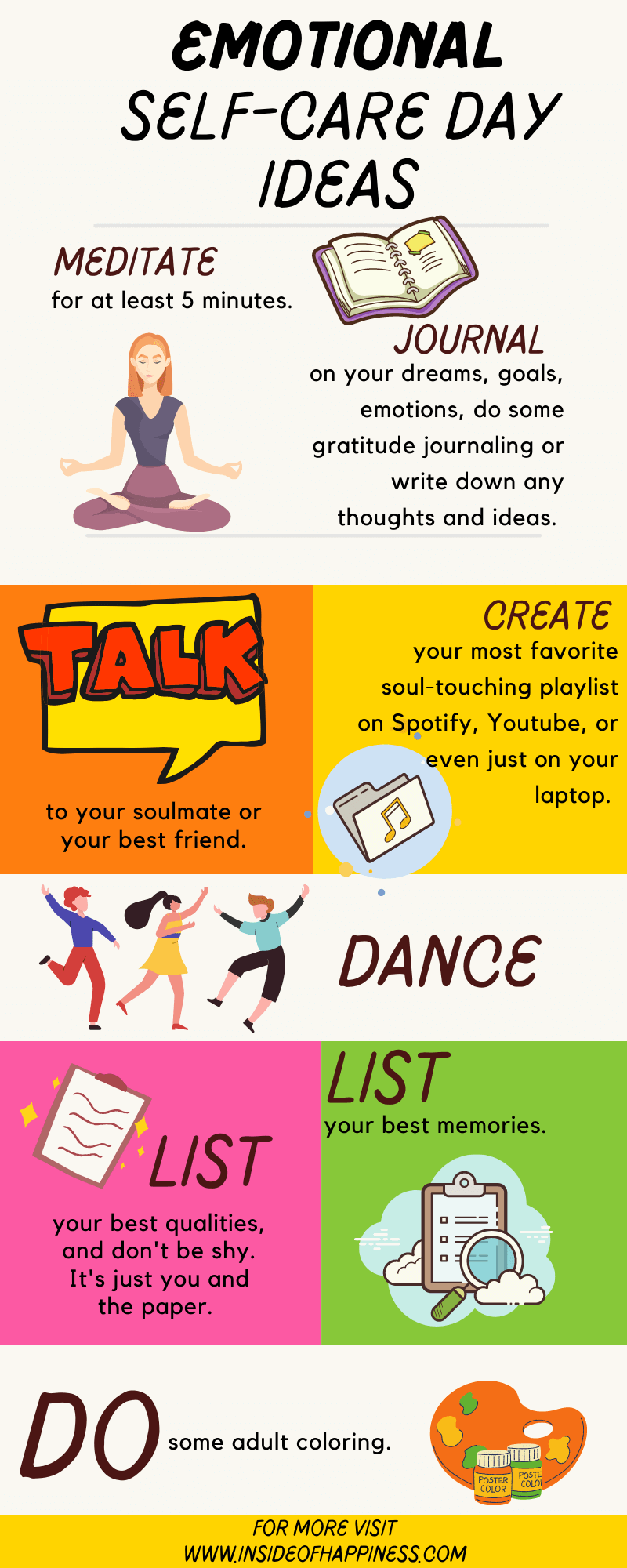 64 SelfCare Day Ideas Depending on The Type of SelfCare You Need