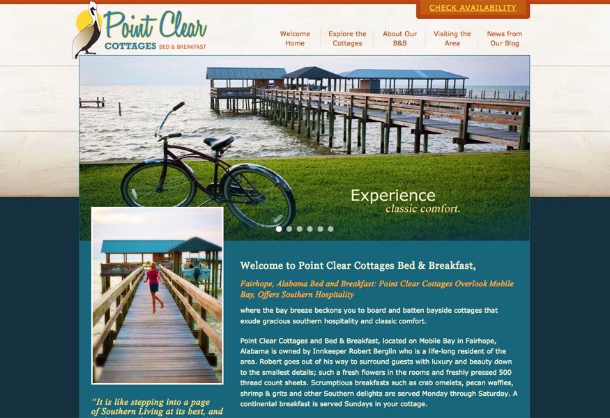 Bed and Breakfast site Design InsideOut Solutions