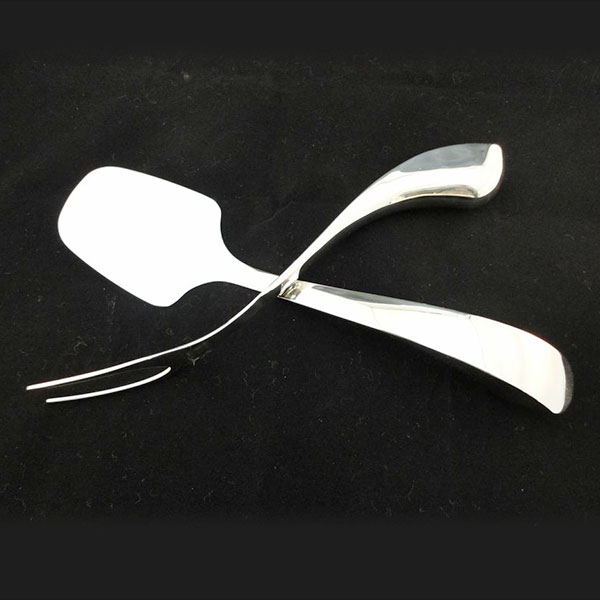 Fork and Spatula Set with swan style handle Inside Out Designs