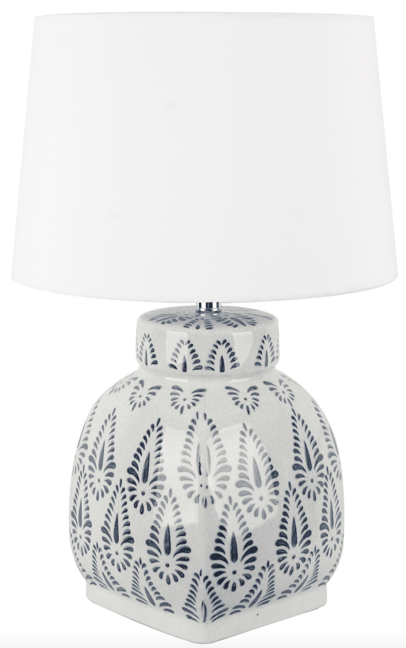 Ceramic Table Lamp Blue and White insideout Newcastle