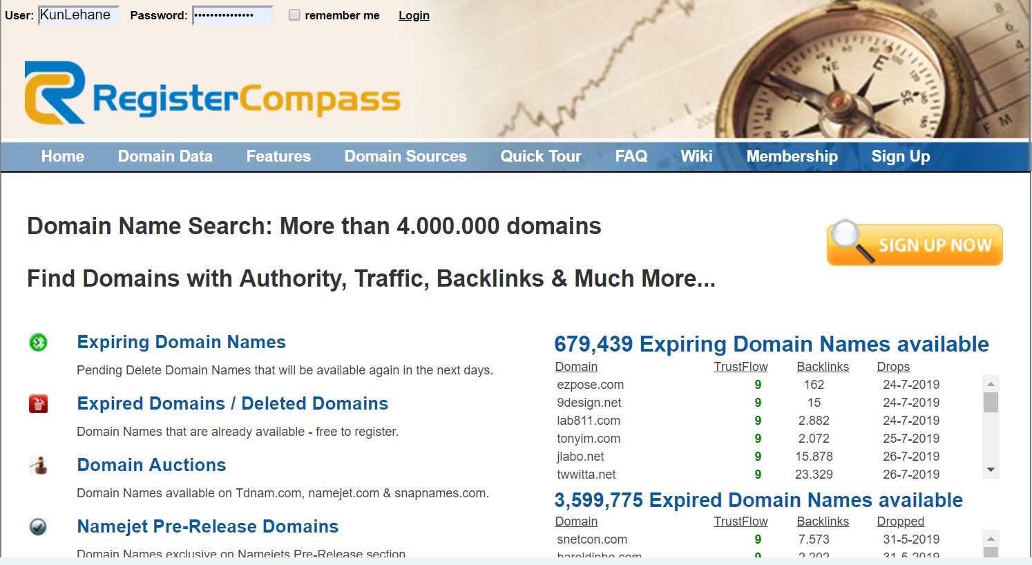 Find Expiring Domains With Reg Compass 2022 Insider Growth