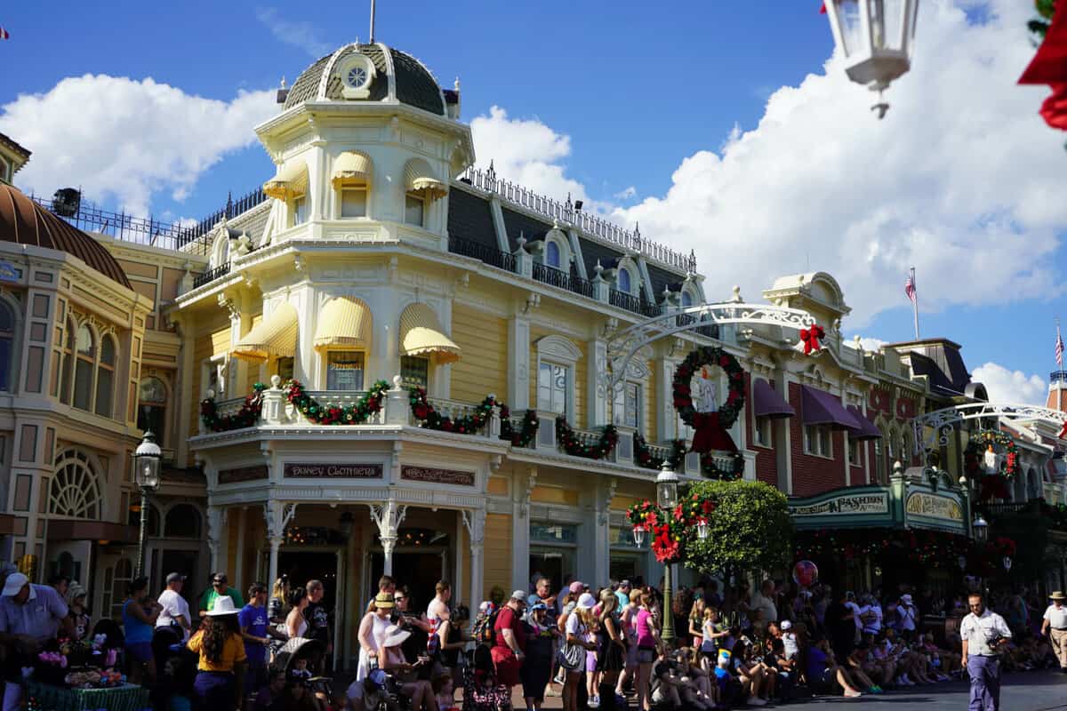 Joyous Christmas Decorations ring in the holiday season at Magic Kingdom's Main Street U.S.A