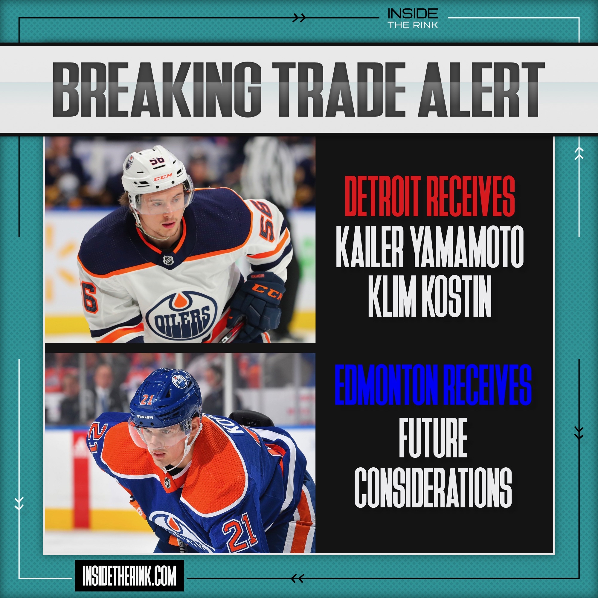 Edmonton Oilers Send Yamamoto and Kostin to Detroit Red Wings Inside The Rink