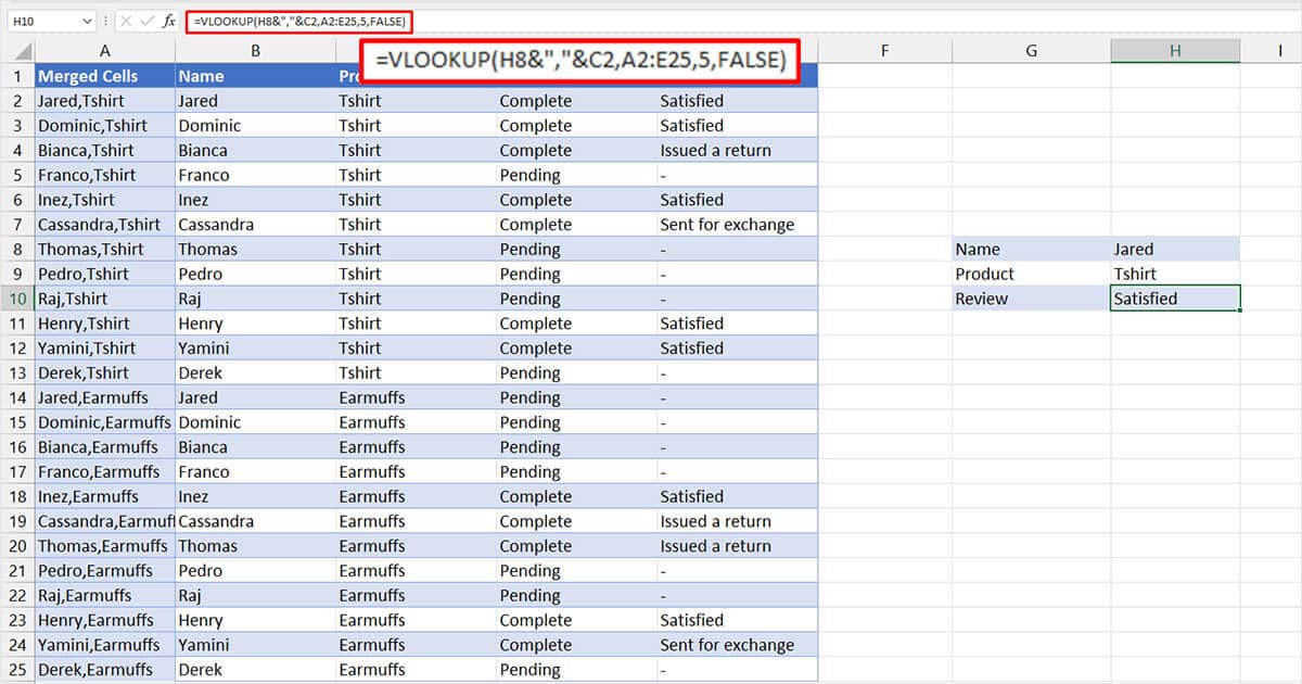 How to Use VLOOKUP with Multiple Criteria