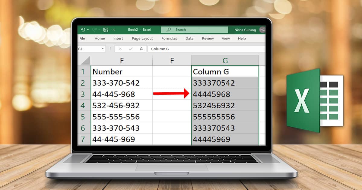 How to Remove Dashes in Excel?
