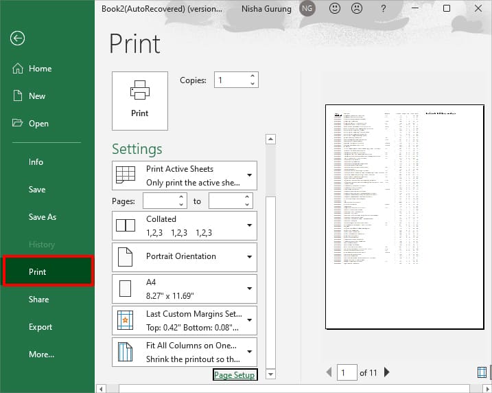 How to Define Print Titles in Excel