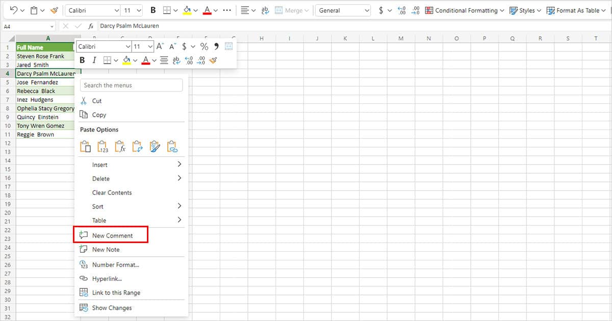 All About Comments in Excel