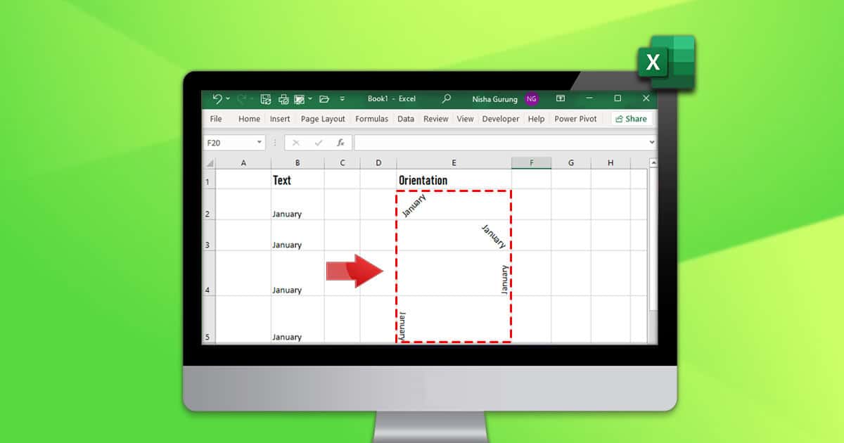 How to Change Text Direction in Excel