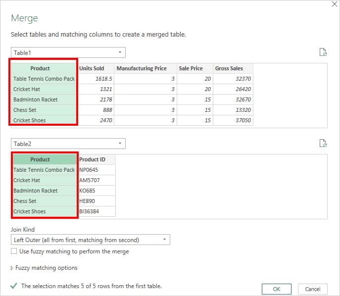 How to Merge or Combine Tables in Excel