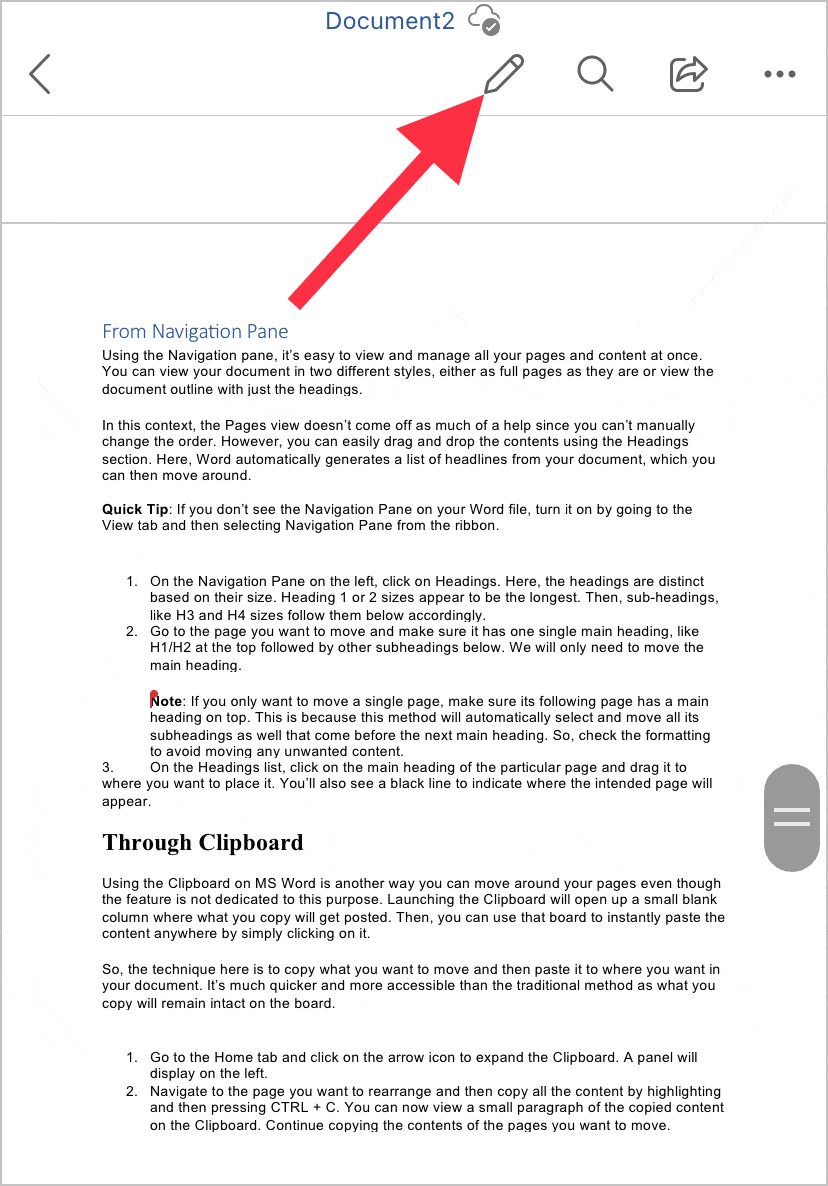 How to Rearrange Pages in Word?