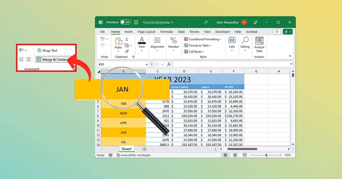 How to Find a Merged Cell in Excel