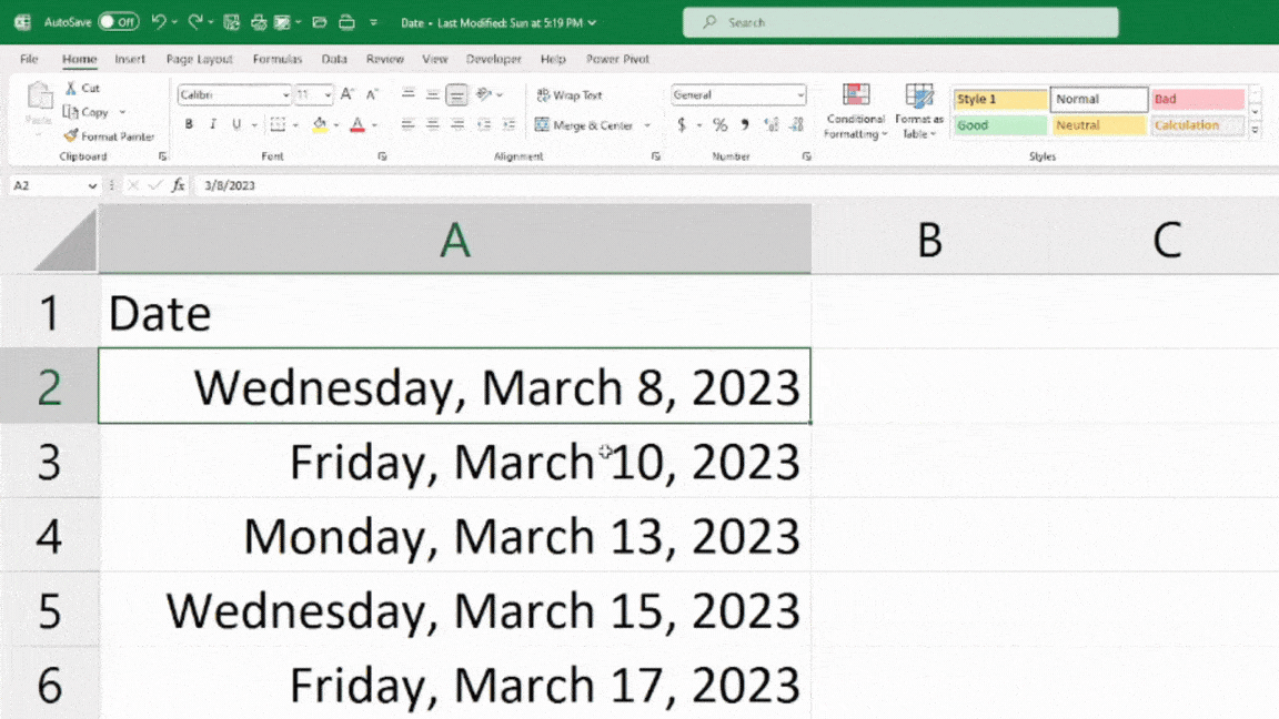 How to Apply Short Date Format in Excel
