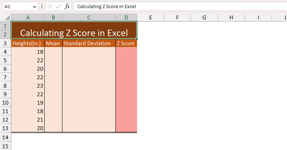 How to Calculate Z Score in Excel