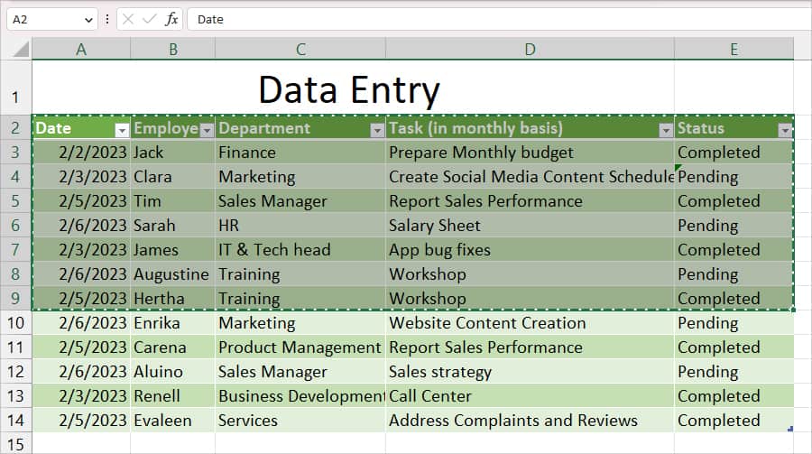 How to Remove Table Format in Excel