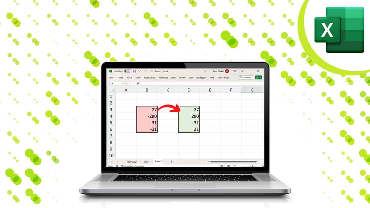 How to Make Negative Number Positive in Excel