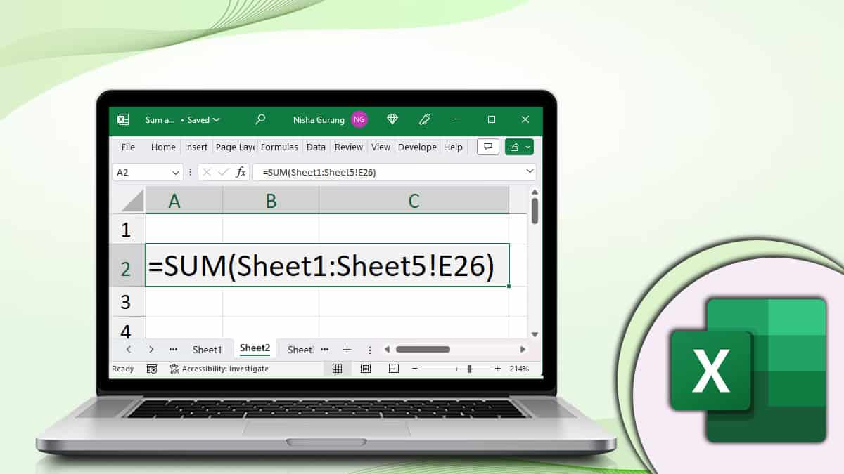 How to Sum Across Multiple Sheets in Excel