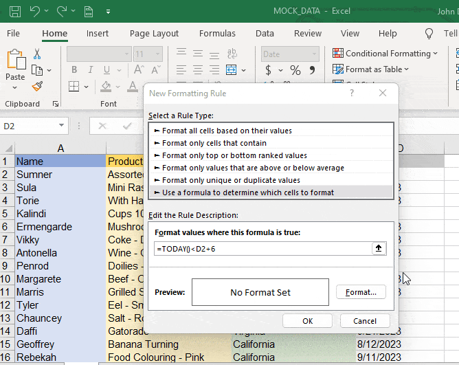How to Apply Conditional Formatting Based on a Date