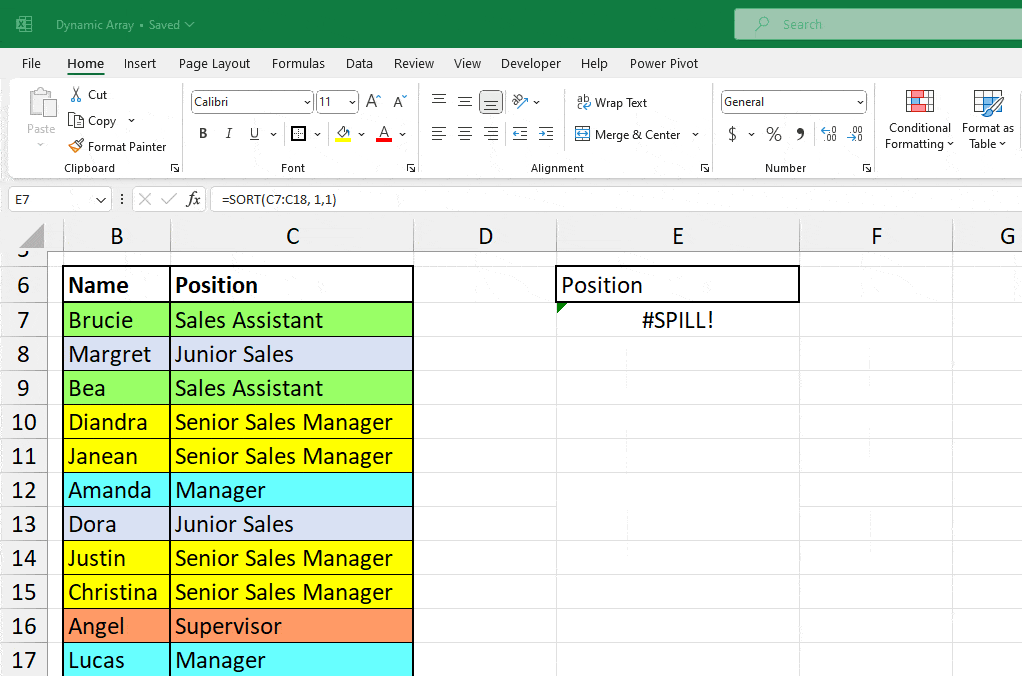 How to Correct SPILL! Error in Excel