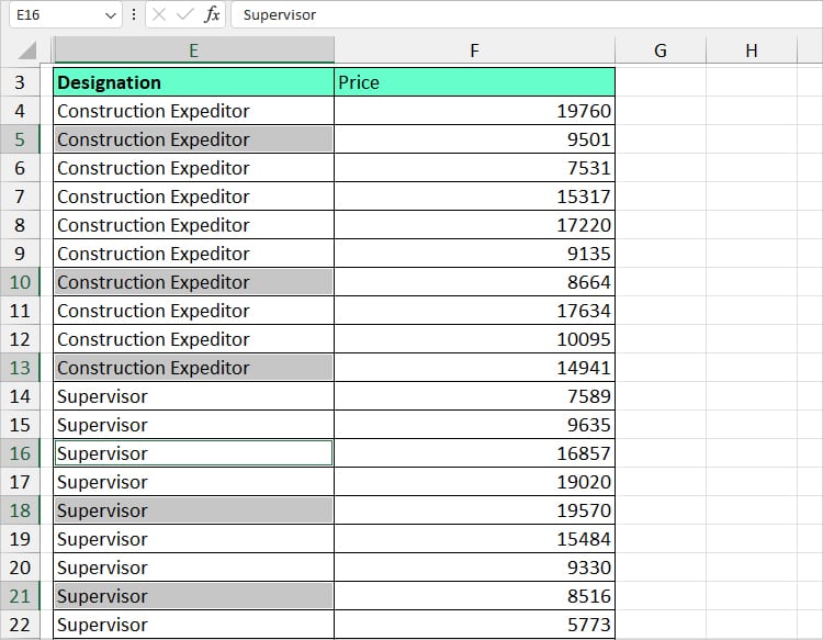 How to Invert Cell and Filter Selection in Excel