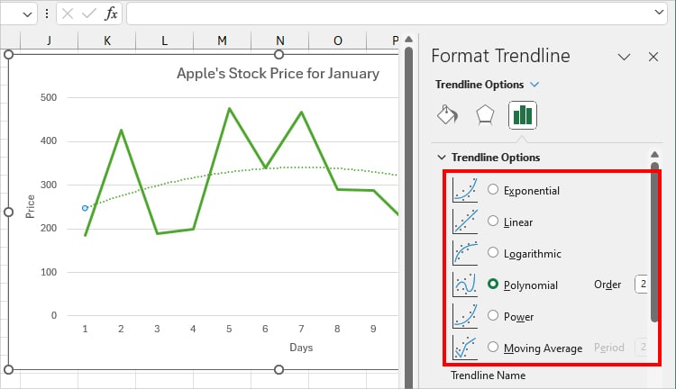 How to Add Trendline in Excel Chart (With Examples)