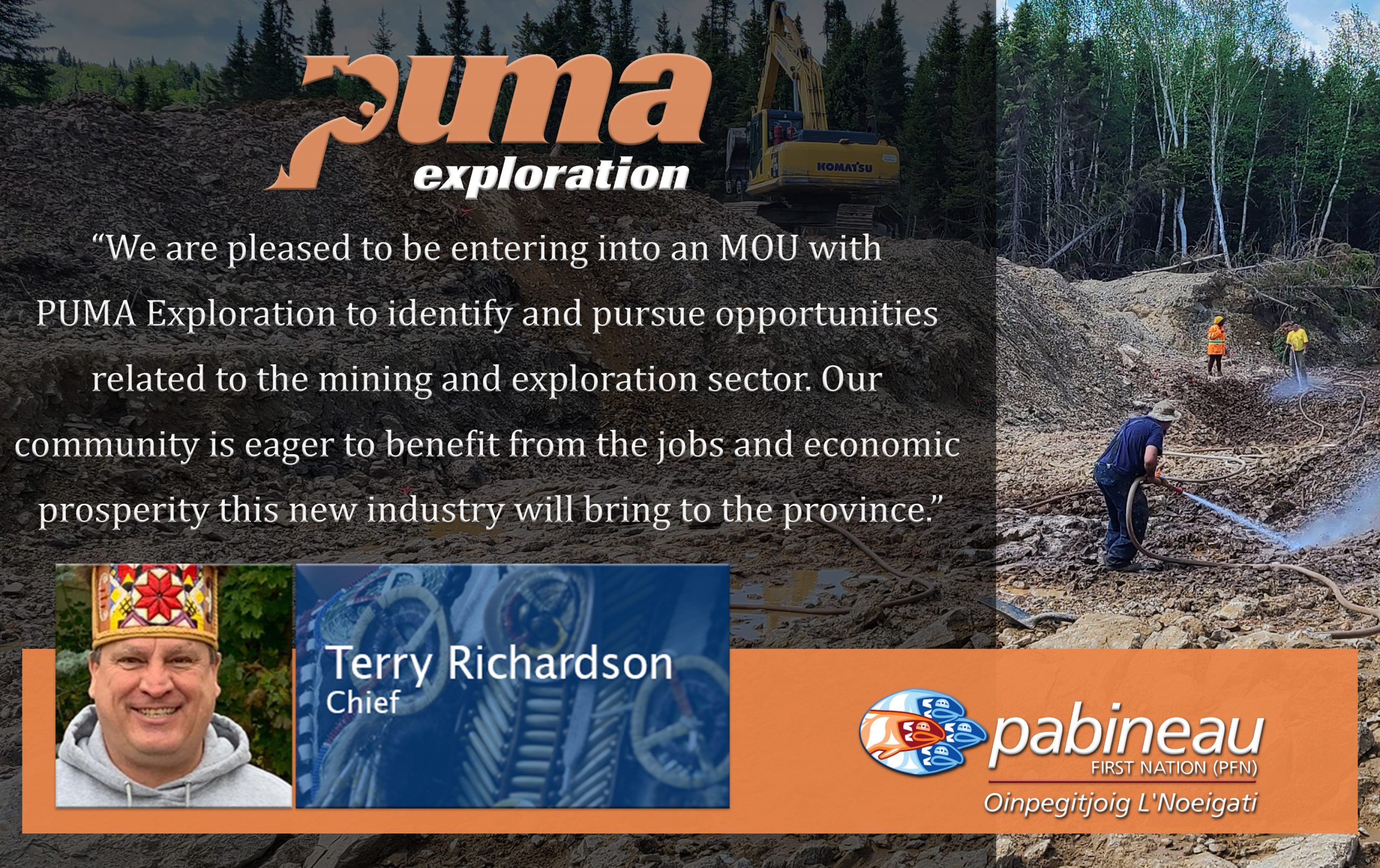 Puma Exploration Signs Memorandum of Understanding (MOU) With Pabineau