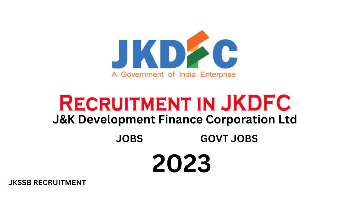 Job Opportunities in J&K Development Finance Corporation Ltd