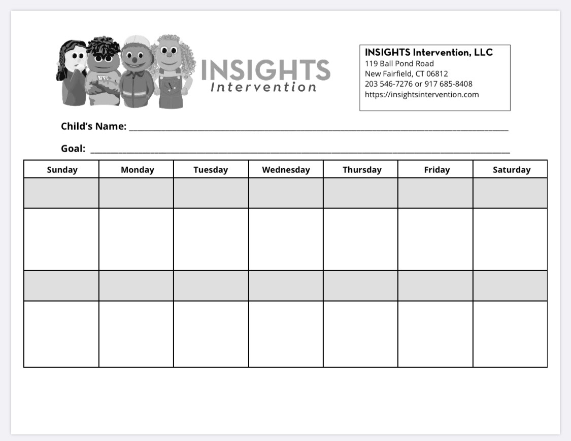 Tally Sheets PDF Color and B&W Versions INSIGHTS Intervention