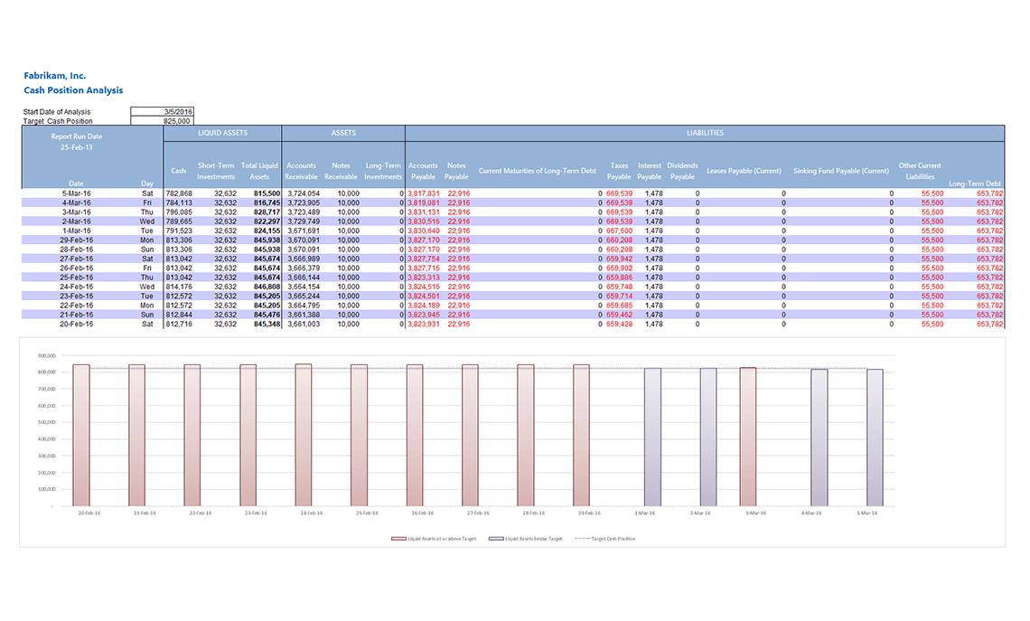 Cash Position Sample Reports & Dashboards insightsoftware