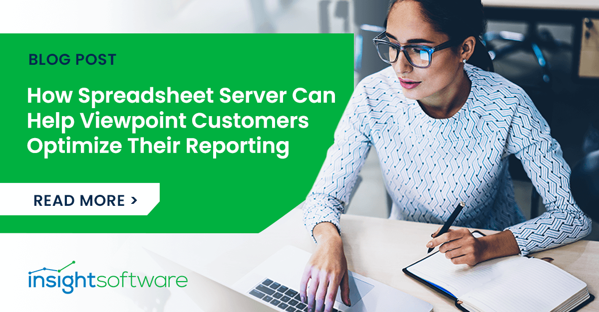 How Spreadsheet Server Can Help Viewpoint Customers Optimize Their