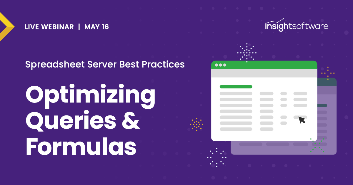 Spreadsheet Server Best Practices Optimizing Queries and Formulas