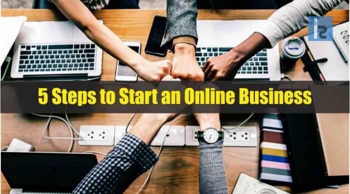 Online business retail starting things