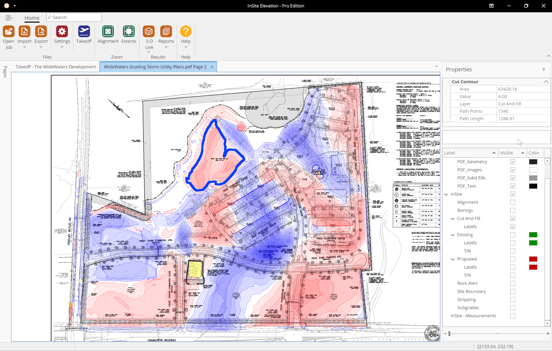New Production Cut & Fill Map InSite Software