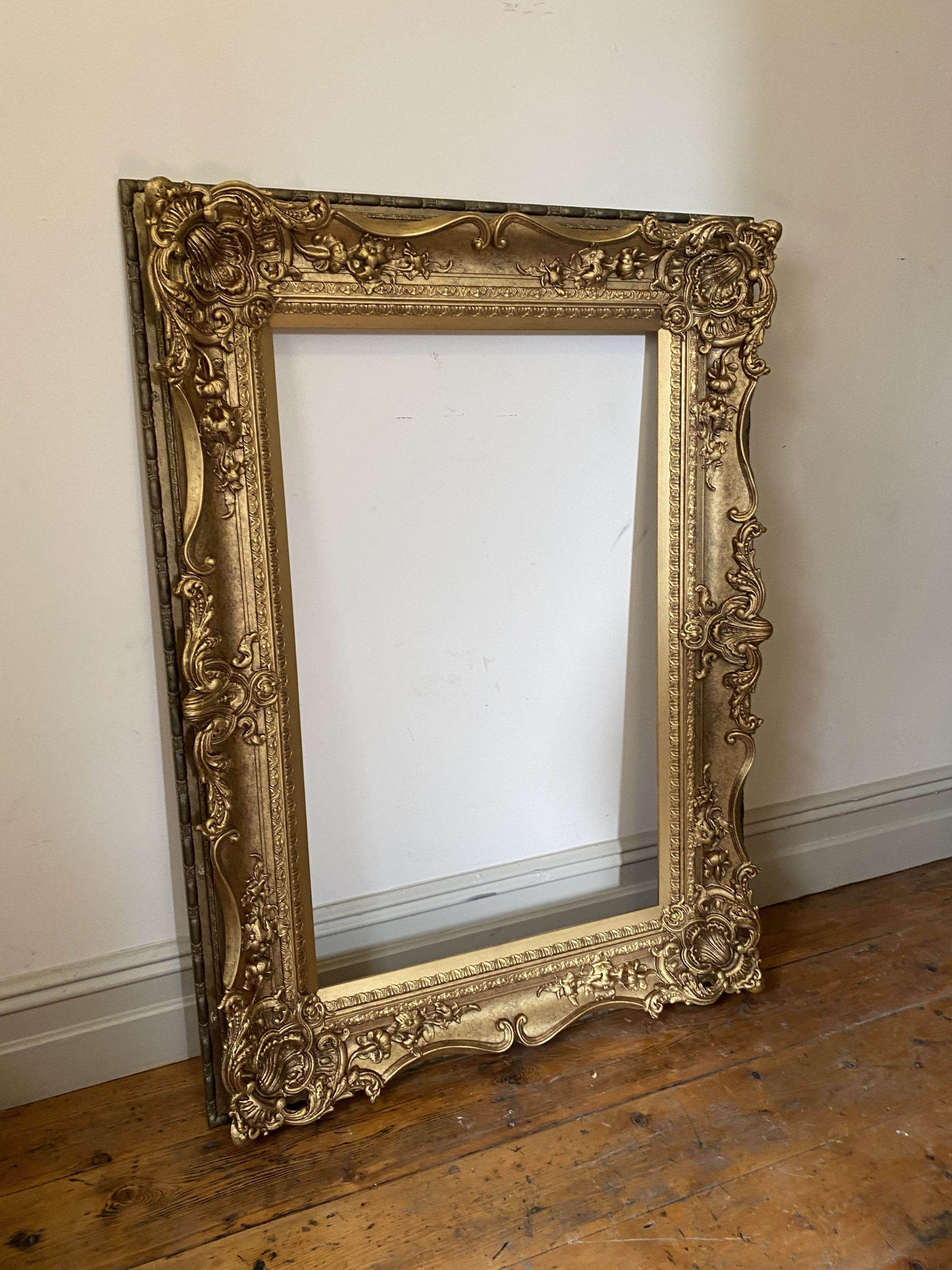 Huge Ornate Gold Picture Frames Insitu Manchester