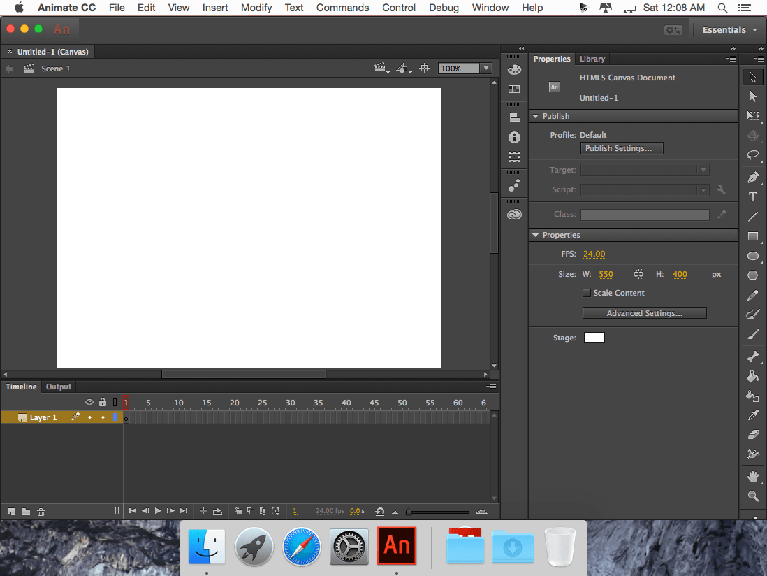 Adobe Animate CC 2015.1 for Mac download Mac OS
