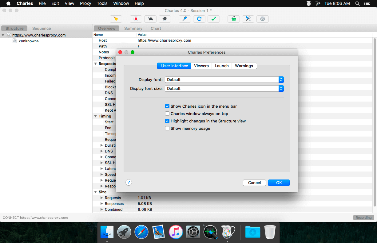 Charles Web Debugging Proxy 4.1.4 download macOS